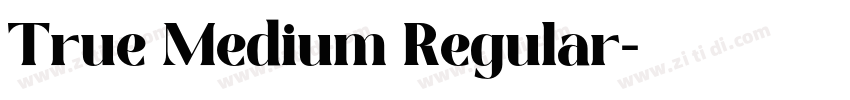True Medium Regular字体转换